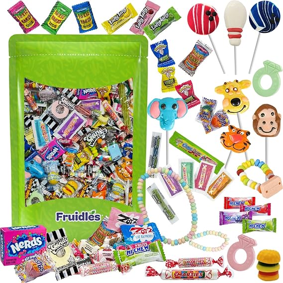 Mega Candy Assortment Mix, Perfect for Birthday Parties, Events, Treats, Assorted Candies & Flavors (Half-Pound)