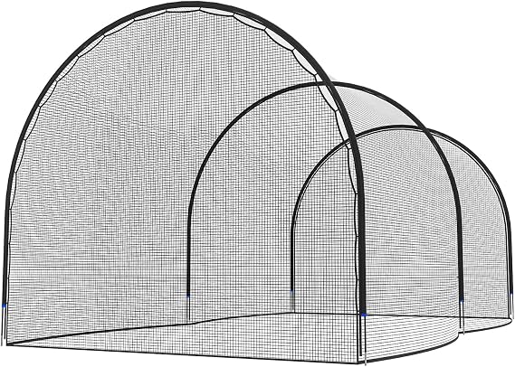 MR Batting Cage Baseball Softball, Hitting Cage Net and Frame Backyard Baseball Softball Training Equipment, Freestanding Portable Batting Cage Hitting and Pitching Practice...