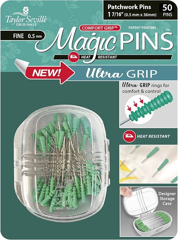 Taylor Seville Magic Pin Ultra Grip Patchwork Fine 50pc