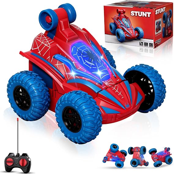 Spider Remote Control Car Toy for Boys, 360 Rotating RC Stunt Car