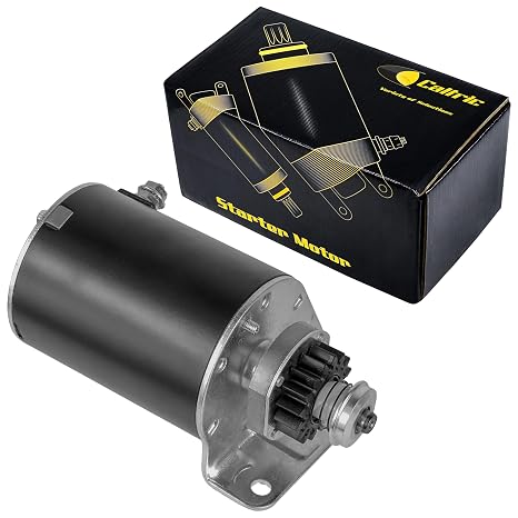 Caltric Starter Compatible with John Deere 20 20Hp All L111 L-111 X330 Z225 Z235 Z255 Z525 Z535 Z665 B&S / 16 Teeth Improved Steel Gear