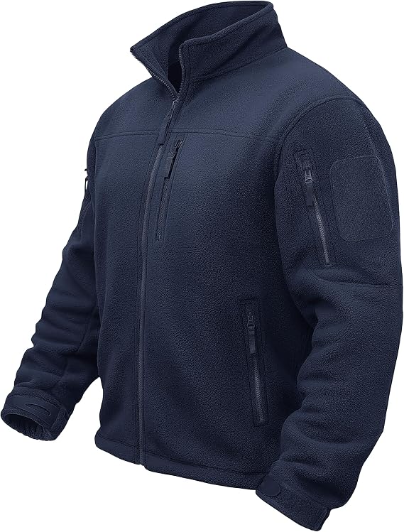 TACVASEN Mens Fleece Jacket Tactical Military Windproof Warm Coat Winter