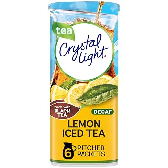 Crystal Light Decaffeinated Lemon Iced Tea Drink Mix 6 Pitcher Packets