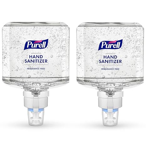 PURELL Advanced Hand Sanitizer Fragrance-Free Gel, 1200 mL Refill for PURELL ES8 Automatic Hand Sanitizer Dispenser (Pack of 2) - 7760-02