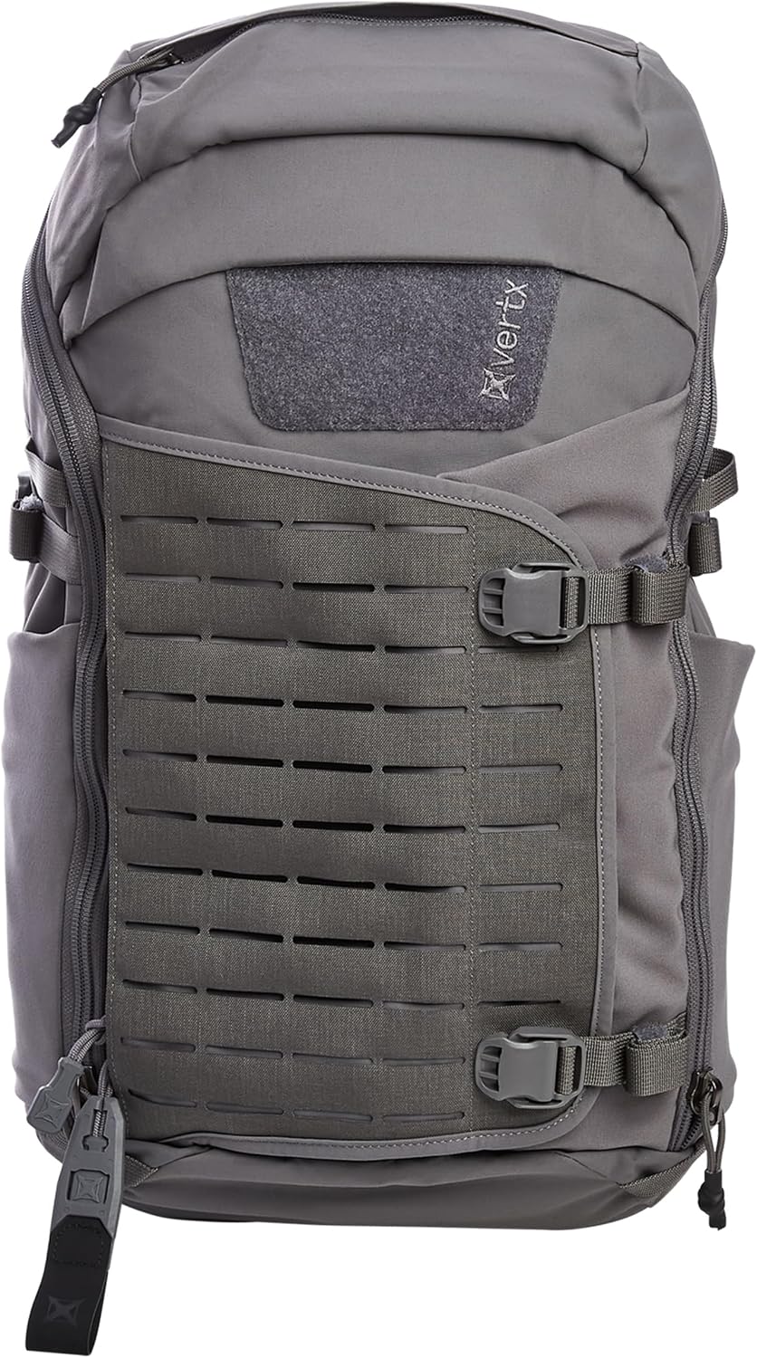 Vertx Siege 35L Backpack - Durable, Water-Resistant with Multiple Compartments for Hiking, Travel, and Everyday Use, Wolf Grey, 25L, Seige Backpack