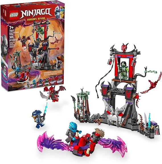 LEGO NINJAGO Dragonian Storm Village Toy Building Set - Pretend Play Playset for Kids, Boys and Girls, Ages 7+ Spinner Toy with 6 Ninja Minifigures - Gift Idea for Birthdays - 71841