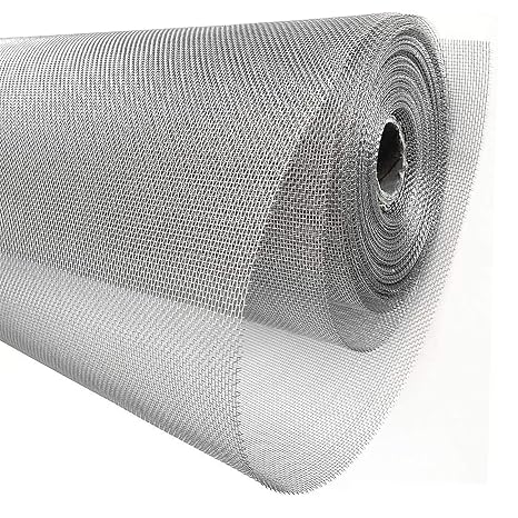 Woven Wire Mesh Stainless Steel Mesh Screen 15.7" x 78.7" Wire Mesh Window Screen Roll for Vent Cage Garden 40 Mesh