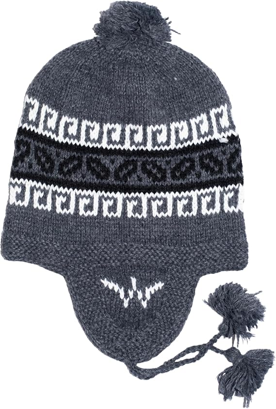 Gamboa Alpaca Hat Beanie Hats for Men and Women Cap with Ear Flaps Winter Peruvian Hat