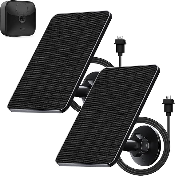 Solar Panel for Blink Outdoor Camera, 4W Blink Camera Solar Panel (2 Pack)