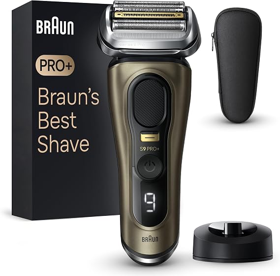 Braun Series 9 PRO+ Elektrikli Tıraş Makinesi, Şarj Standı, Islak ve Kuru, 9519s, Altın Rengi