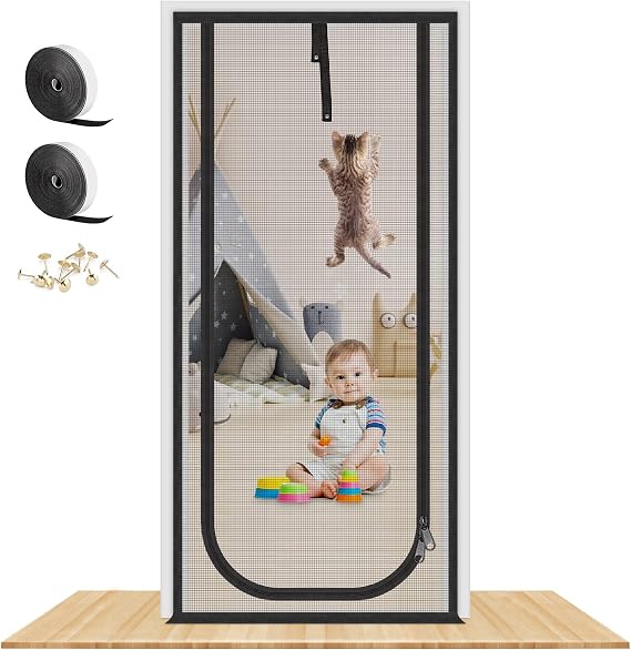 Upgraded Reinforced Cat Screen Door, Fit Door Opening Size 38X81