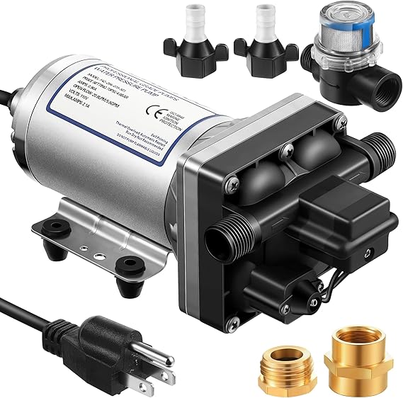 Water Pressure Booster Pump 110V 5.5GPM 70PSI Self Priming Water Pump