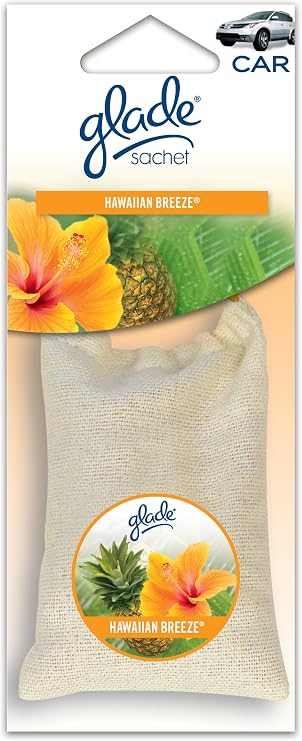 Glade Sachet Hanging Car and Home Air Freshener, Hawaiian Breeze Scent