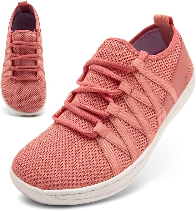 ZGPWZWL Barefoot Shoes Women's Barefoot Shoes Trainers with Wide Toe Box Foot Comfort Wide Sports Shoes Comfortable Lightweight Trainers Non-Slip Breathable Indoor Shoes Running Shoes Barefoot Shoes Hallenschuhe Fitnessstudio Zero-Drop Sohle Breite Zehenbox Atmungsaktiv Mesh Rutschfest Leichte Bequeme Weich Sport