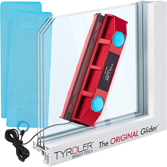Tyroler Bright Tools The Glider D-2 Magnetic Window Cleaner for Double Glazed Windows. Fit to 0.3in - 0.7in Window Thickness. Glass Cleaner | | Double Sided Outside Window Cleaner Tool Fits Windows 0.3"-0.7" Thick | Magnet Window Cleaner Tool, Magnetic Glass Cleaners