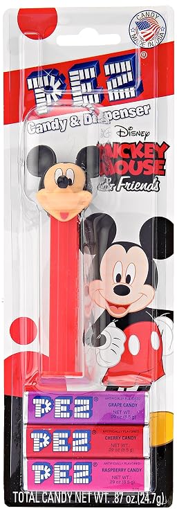 PEZ candy Mickey Mouse & FRIENDS ASSORTED Dispenser Net Wt .87oz