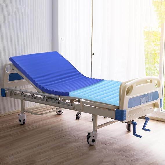 Waterproof Bed Sore Mattress Topper, Wave Shape Hospital Bed Topper Medical Mattress Cushion for Hospital Beds, Foam Care Pad for Ulcer, Bedridden Treatment (78" x 36")