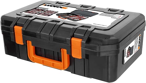 WORX WA0071 Tool Box Made of Robust Plastic - For The Safe Storage Of All Tools & Accessories - Case Without Tools