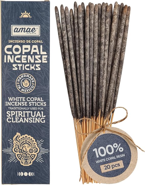 Copal Incense Sticks, Handmade White Copal Resin Sticks from Mexico 20 Pcs