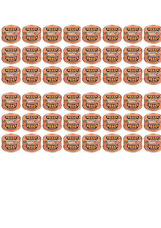 Rio Mare: Set of 12 Cans of Tuna Fish in Olive Oil, Yellowfin Tuna Quality Pack of 12, 80g (2.82oz) Each 960g (33.86oz) Total [ Italian Import ] (48 Pack)