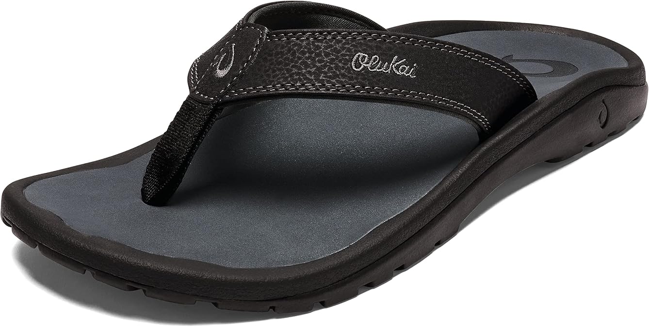 OluKai Ohana Men's Flip Flops Quick Dry Flip Flops Waterproof Lightweight Compression Molded Footbed & Ultra Soft Comfort Fit