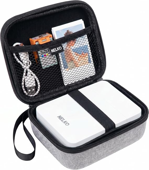 Nelko Genuine Carrying Case for PP01/PP02/PP03 Mini Photo Printer, Grey