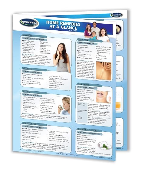 Home Remedies at a Glance - Quick Reference Guide by Permacharts