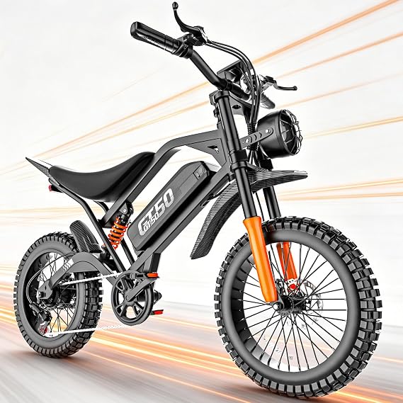 ASKGO Electric Dirt Bike, 5500W Peak Electric Motorcycle with 48V/30AH Battery Ebike, 40MPH, Hydraulic Brakes, Full Suspensions, 7-Speed, Mountain Off-Road E Dirt Bike for Teens & Adults