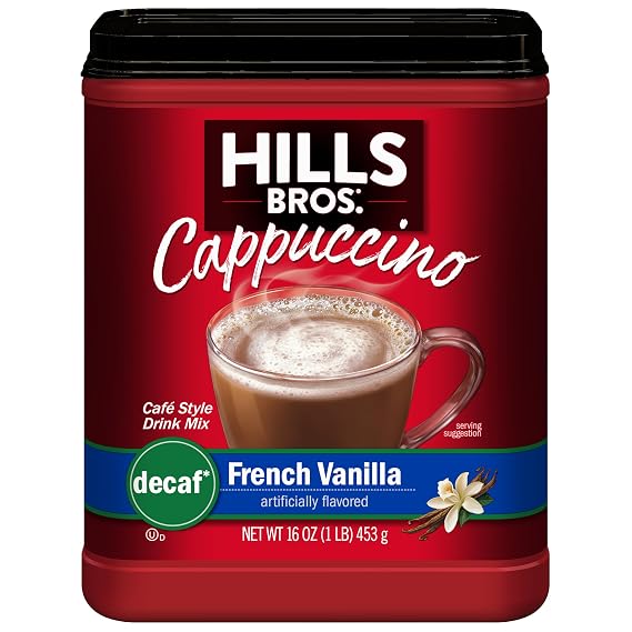 Hills Bros. Cappuccino Mix - Decaf French Vanilla, 16 oz