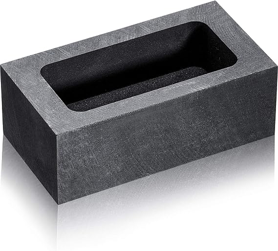 Graphite Mold Silver Ingot Mould Gold Casting Ingot Crucible Mold for Melting Casting Refining Gold Silver Metal Aluminum Copper Brass(65 x 30 x 20 mm, 665 g Gold/ 320 g Silver)
