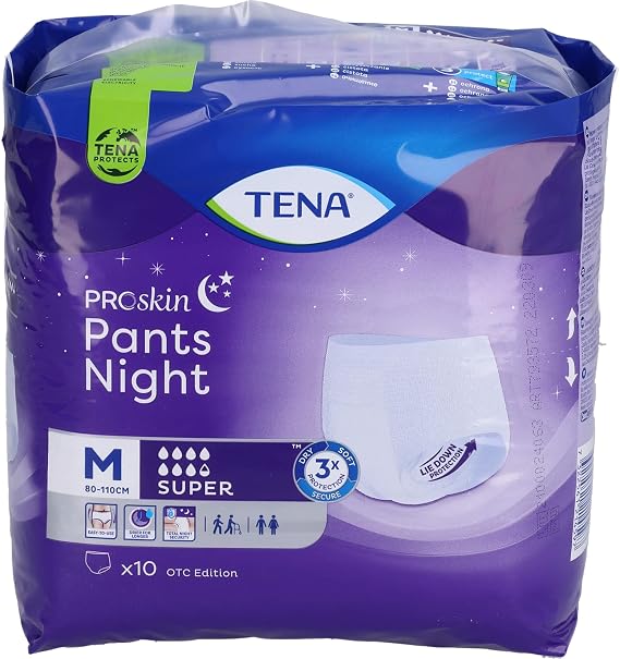 Tena - Tena Pants Night 10 adet gece koruması, M beden - 980261275