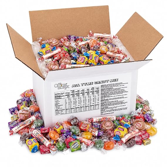 Office Snax candy assortments, all tyme candy mix, 5 lb carton | Old Fashioned All Tyme Candy Mix | Individually Wrapped for Freshness | Bulk 5 lb Box | Ideal for Office & Reception