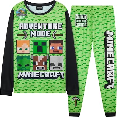 Get Trend Pajama Set for Boys, Teens Long Sleeve PJs for Kids Soft Loungewear Cozy Sleepwear Nightwear Gamer Gifts for Boys