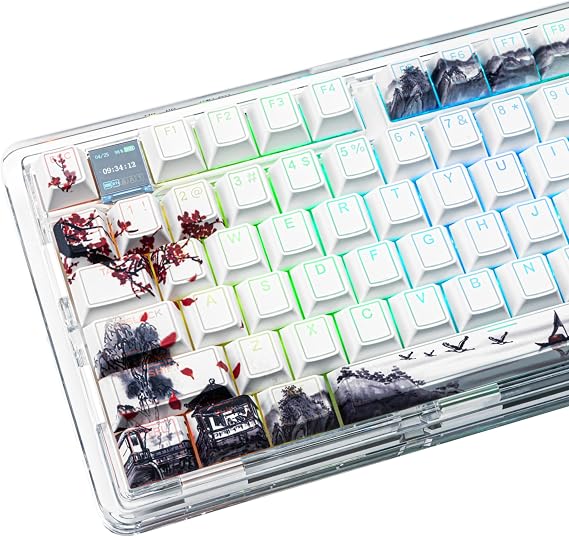 PBT Keycap Chinese Style, Cherry Profile Key Cap for Keyboard