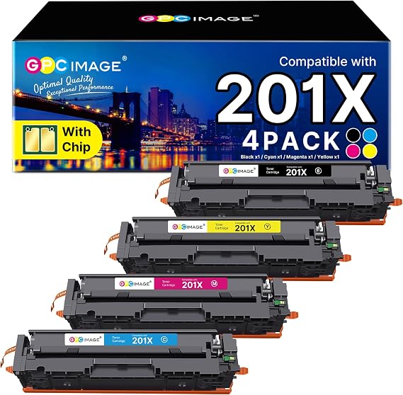 GPC Image 201X Toner Cartridges, High Yield, 4 Pack