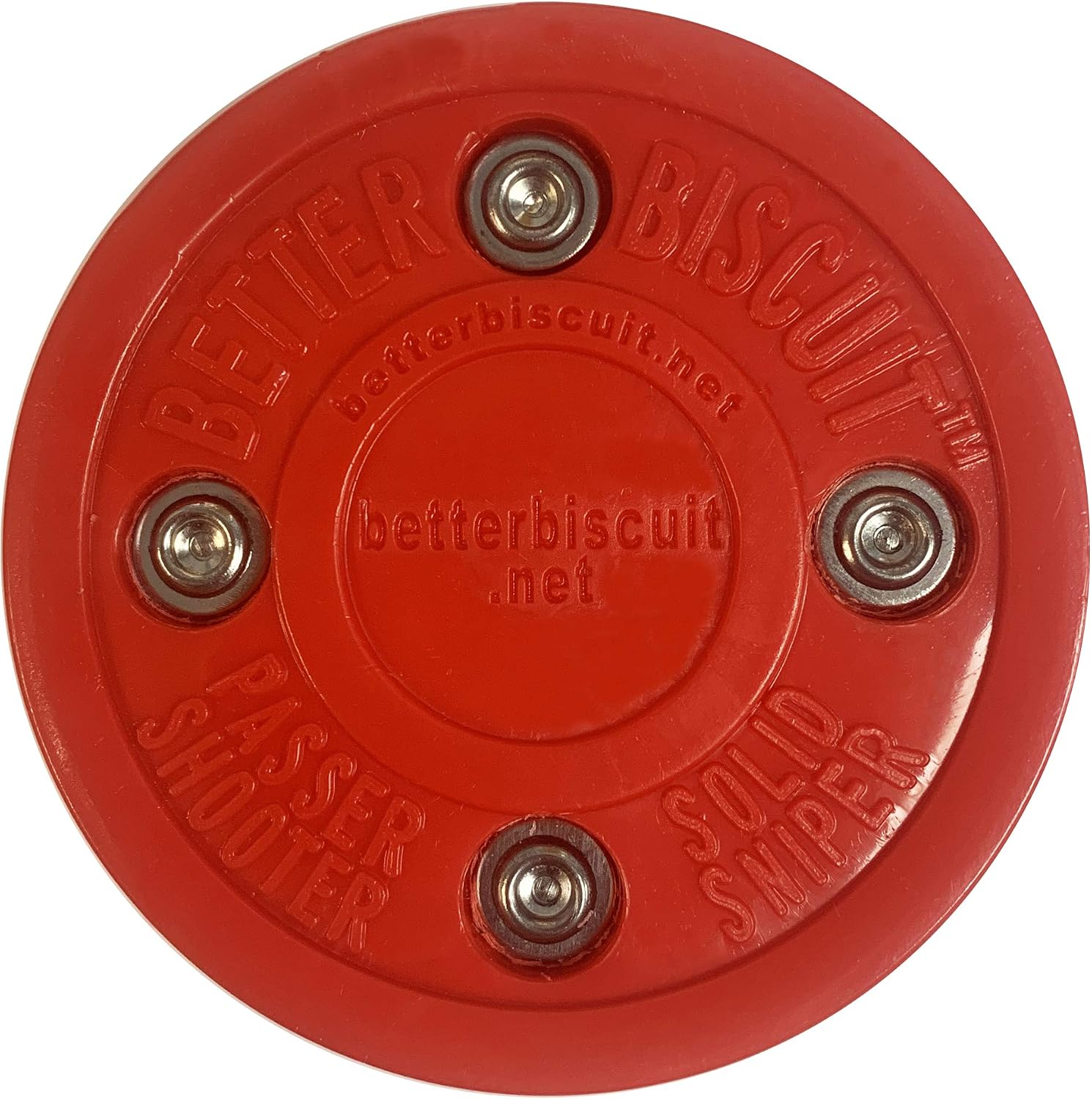 Better Biscuit The Solid Off-ice Hockey Puck, red