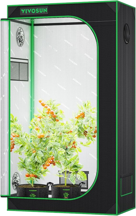 VIVOSUN Grow Tent 90x50x160cm for Hydroponic Grow System