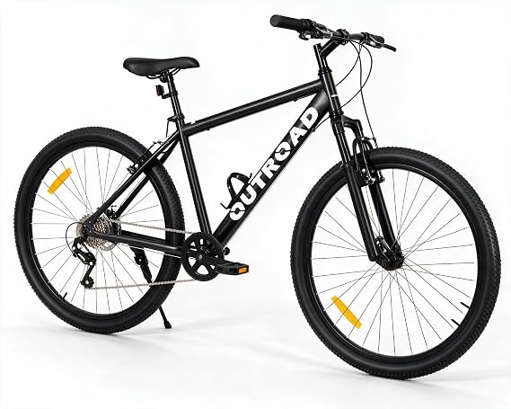 Beterland 26 Inch Mountain Bike, 1/7 Speed Comfort Bike wth Dual V Rakes, Bikes for Adults with Front Suspension and High Carbon Steel Frame, Bicycle with Adjustable Ergonomic Seat