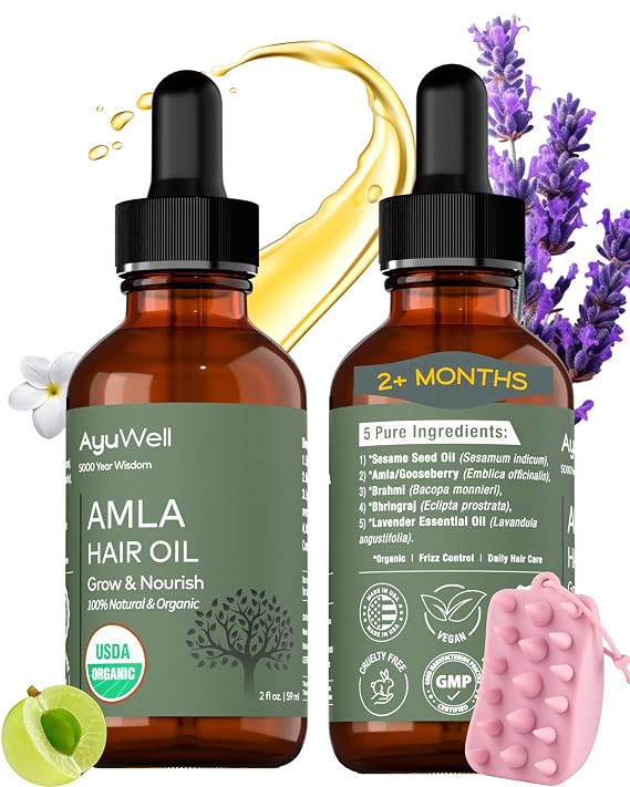 Amla Hair Oil, Lightweight Indian Hair Parent (Count: 1 + Massager)