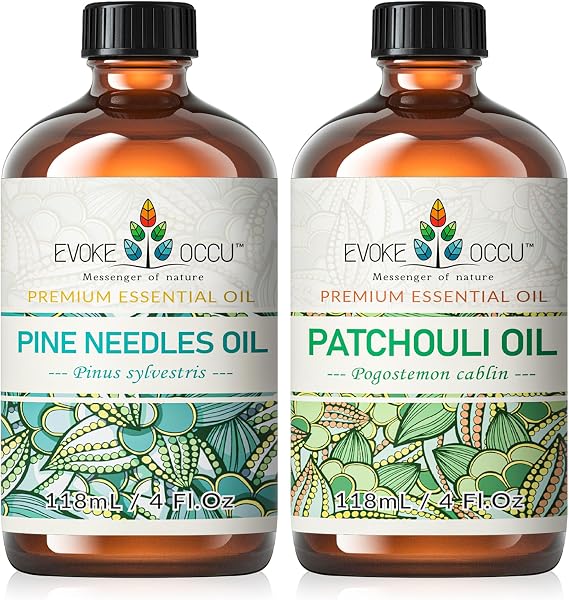 Patchouli Essential Oil 4 Oz, Pure Pine Needle Oil for Diffuser Skin Fragrance DIY Candle Soap Making- 4 FL Oz