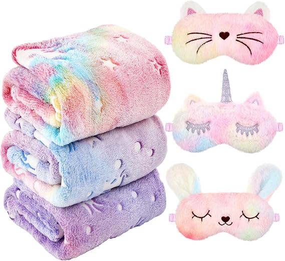 Fanfanwin 6 Pcs Sleepover Party Supplies for Girls, Classic, Colorful