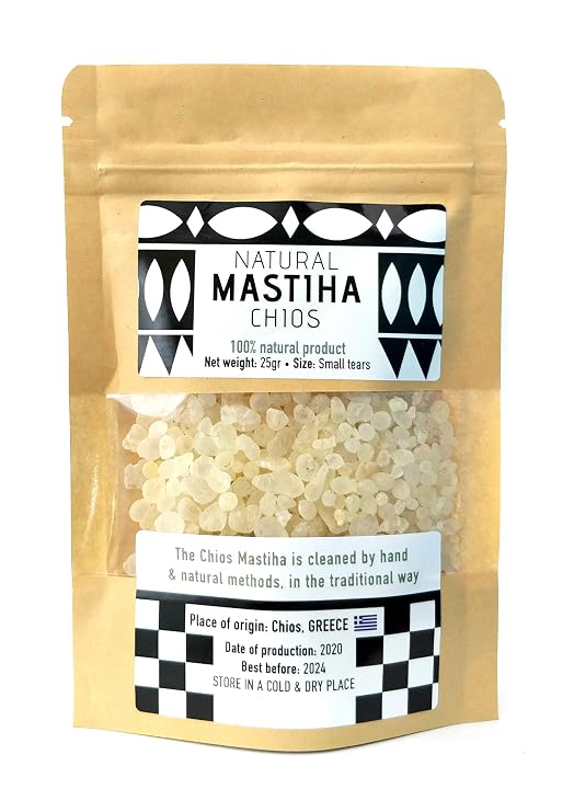 Chios Mastiha Tears Gum Greek 100% Natural Mastic (25gr Small Tears)