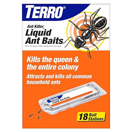 TERRO Liquid Ant Killer Bait Stations, 18-Count, Indoor Ant Traps, T300-3SR | Borax Formula, Kills the Queen & the Entire Colony, Liquid Ant Baits Indoor, Kills Household Ants, Indoor Use