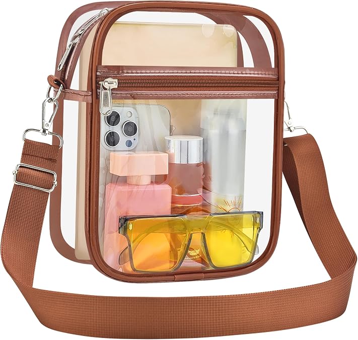 USPECLARE Clear Purse for Stadium Events Transparent Messenger Bag
