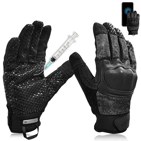 Needle Puncture Resistant Gloves, ANSI A9, Knuckle Protection