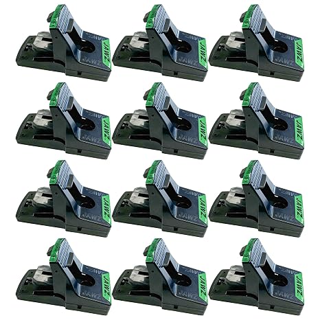 JAWZ Plastic Rat Traps 12 Pack Bulk Snap Traps for Rats Durable, Reusable Rodent Control Easy to Set, Bait & Clean