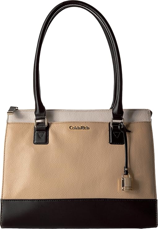 Calvin Klein Modena Color Block Leather Tote