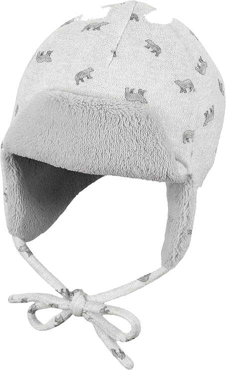 Sterntaler Fliegermutze Eisbaren, Children's Hat, Light Grey,
