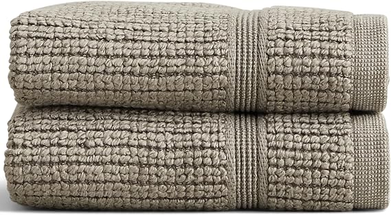 Preston Lane Douro Washcloths, 2 Pack Face Towels, 11 x 11 in, Eucalyptus