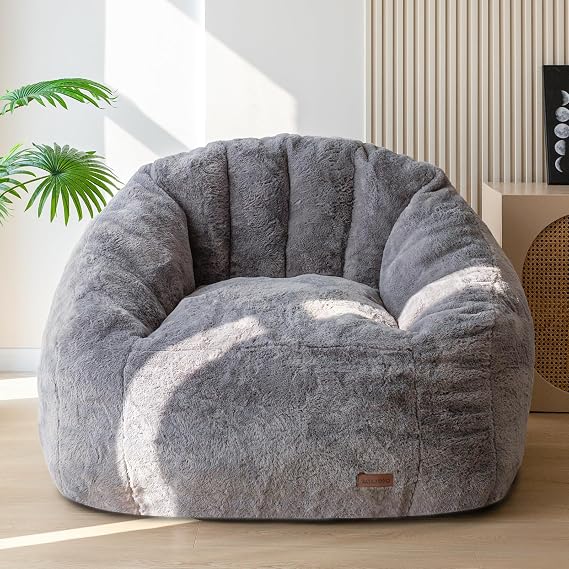 MAXYOYO Giant Bean Bag Chair for Adults, Oversized Shell Shape Bean Bag